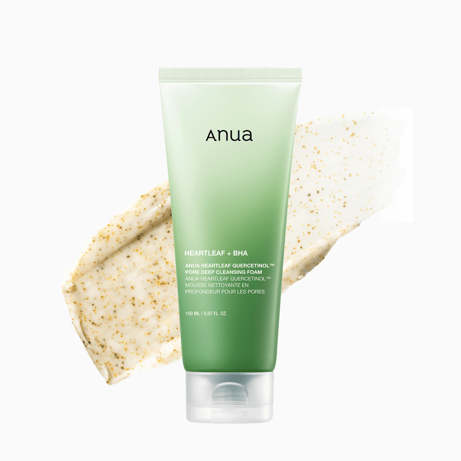 Anua Heartleaf Quercetinol Pore Deep Cleansing Foam 150мл — корейска почистваща пяна за акне и мазна кожа