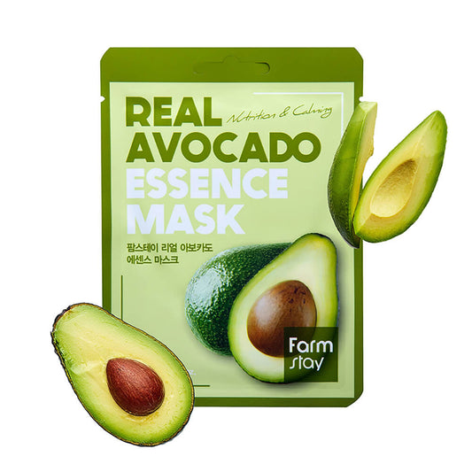 Farmstay Real Avocado Essence Mask 23мл — подхранваща корейска платнена маска с авокадо