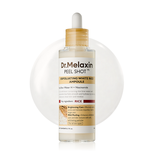 Dr.Melaxin Peel Shot Exfoliant White Rice Ampoule 80мл — корейска нежна пилинг-ампула с бял ориз
