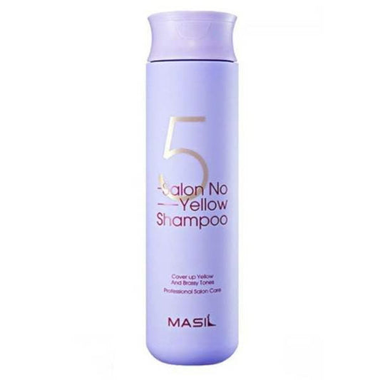 Masil 5 Salon No Yellow Shampoo 300мл — корейски лилав шампоан против жълти тонове за руса коса