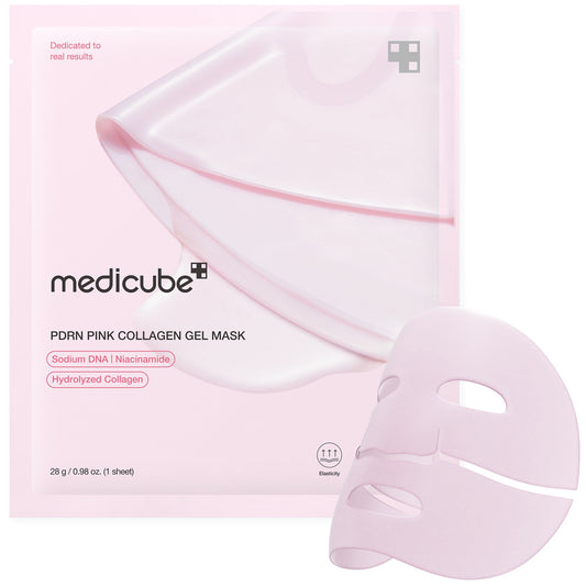 Medicube Pink Collagen Gel Mask 4 × 28г — корейска хидрогелна маска с розов колаген