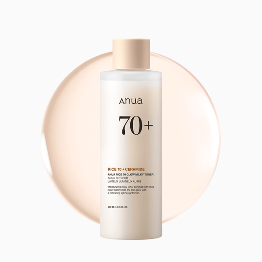 Anua Rice 70 Glow Milky Toner 150мл — корейски млечен тонер с ориз, керамиди и пробиотици за сияние
