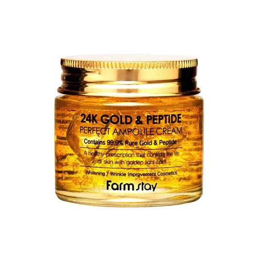 Farmstay 24K Gold & Peptide Perfect Ampoule Cream 80мл — корейски anti-aging крем със злато и пептиди